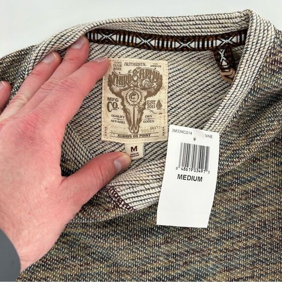 Third & Army Long Sleeve Pullover Crewneck Yellow Grey Sweater NWT Medium - Picture 3 of 7